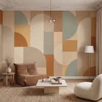 Abstract Geometric Arch Wallpaper Mural 1