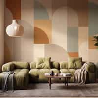 Abstract Geometric Arch Wallpaper Mural 2