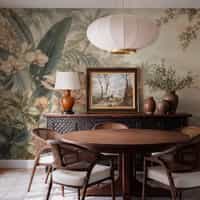 Vintage Tropical Landscape Wallpaper Mural 4