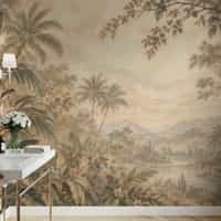 Vintage Tropical Landscape Wallpaper Mural 6