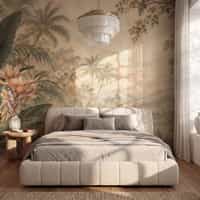 Vintage Tropical Landscape Wallpaper Mural 1
