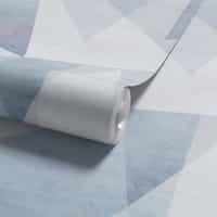Blue Gray Geometric Wallpaper Mural 10