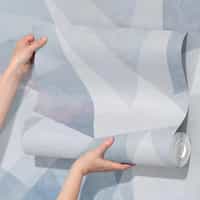 Blue Gray Geometric Wallpaper Mural 11