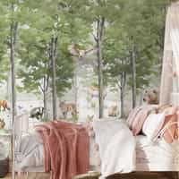 Watercolour Forest Animal Wallpaper Mural 3
