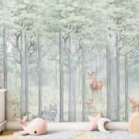 Woodland Animal Wallpaper Mural 4