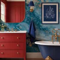 Blue and Gold Marble Wallpaper Mural 5