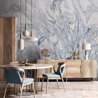 Iris Canvas Wallpaper Art Wall Mural 2