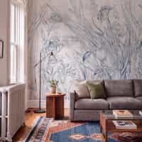 Iris Canvas Wallpaper Art Wall Mural 5
