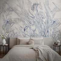 Iris Canvas Wallpaper Art Wall Mural 3
