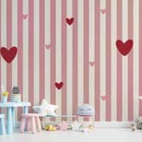 Pink Heart Wallpaper Mural 4