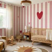 Pink Heart Wallpaper Mural 3