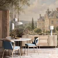 French Château Garden Wallpaper Mural 4