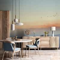 Watercolour Mountain Birds Wallpaper Mural 3