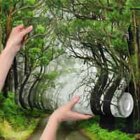 Misty Woodland Road Wallpaper Mural 9