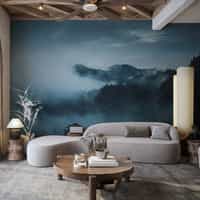Misty Mountain Landscape Wallpaper Mural 2