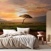 African Savannah Sunset Wallpaper Mural 6