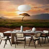 African Savannah Sunset Wallpaper Mural 5