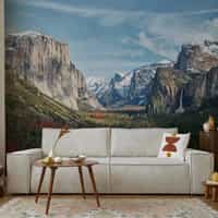 Snowy Mountain Valley Wallpaper Mural 1