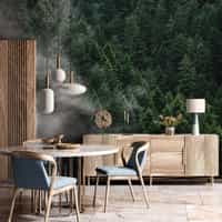 Misty Evergreen Forest Wallpaper Mural 4