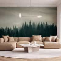 Misty Pine Forest Wallpaper 2