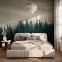 Misty Pine Forest Wallpaper 6