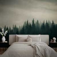 Misty Pine Forest Wallpaper 7