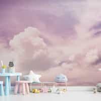 Pink Sky Cloud Wallpaper Mural 6