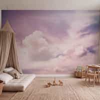 Pink Sky Cloud Wallpaper Mural 3