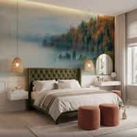 Misty Autumn Forest Wallpaper Mural 6