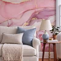 Purple Wallpaper Mural with Gold Veining 5