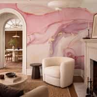 Purple Wallpaper Mural with Gold Veining 6