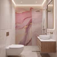 Purple Wallpaper Mural with Gold Veining 7