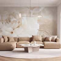Ivory Peony Wall Mural 1