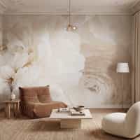Ivory Peony Wall Mural 2