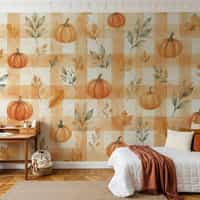 Watercolour Pumpkin Wallpaper Mural 4