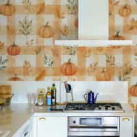 Watercolour Pumpkin Wallpaper Mural 1