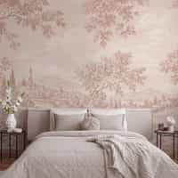 Nature Wallpaper Mural with Blush River Landscape 1