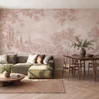Nature Wallpaper Mural with Blush River Landscape 3