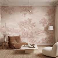 Nature Wallpaper Mural with Blush River Landscape 2