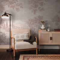 Nature Wallpaper Mural with Blush River Landscape 7