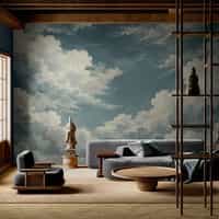 Blue Cloud Wallpaper Mural 3