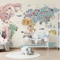 Kids World Map Wallpaper