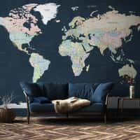 Political World Map Wallpaper