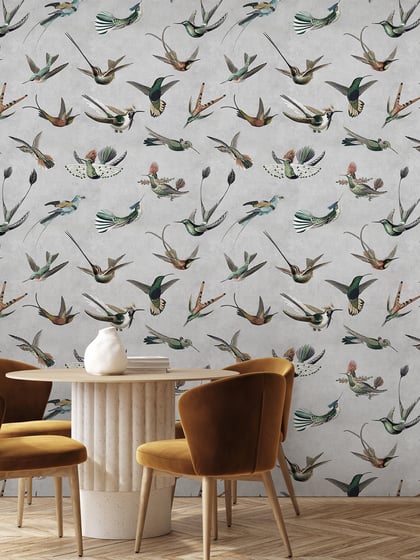 Antique Hummingbirds Wallpaper Mural  - Style II