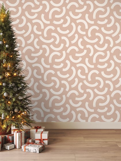 Minimalist Crescent Swirls Wallpaper Mural - Stlye I