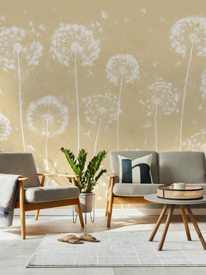 Serene Dandelion Wisps Kids Room Wallpaper - Style IV