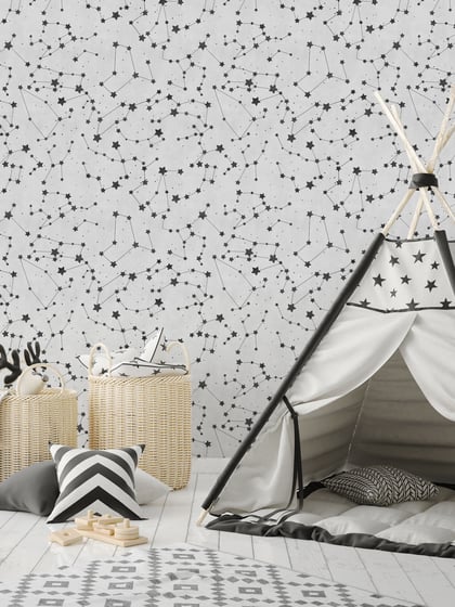 Astronomical Star Patterns Kids Room Wallpaper - Style II