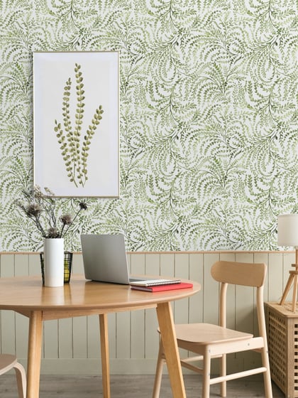 Lush Fern Leaf Pattern Wallpaper Mural - Style I