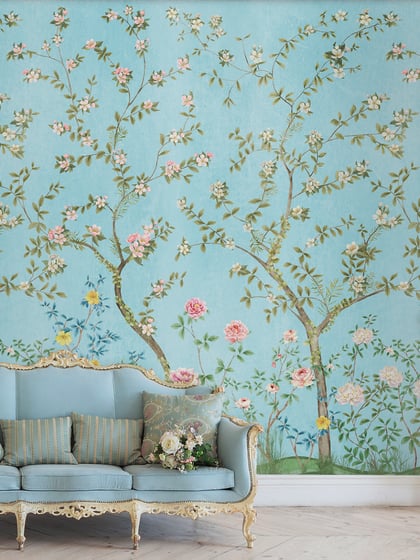 Soothing Forest and Flowers Wallpaper Mural - Style I