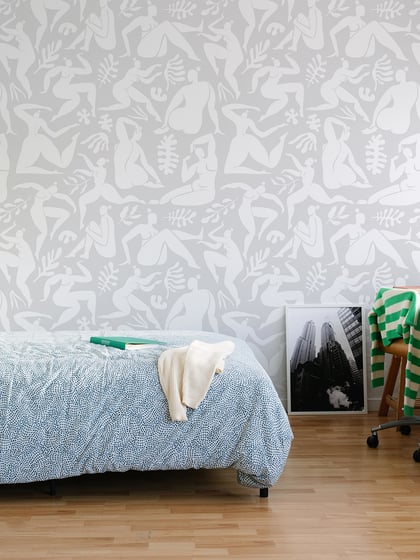 Elegant Abstract Ballet Figures Wallpaper Mural - Style III